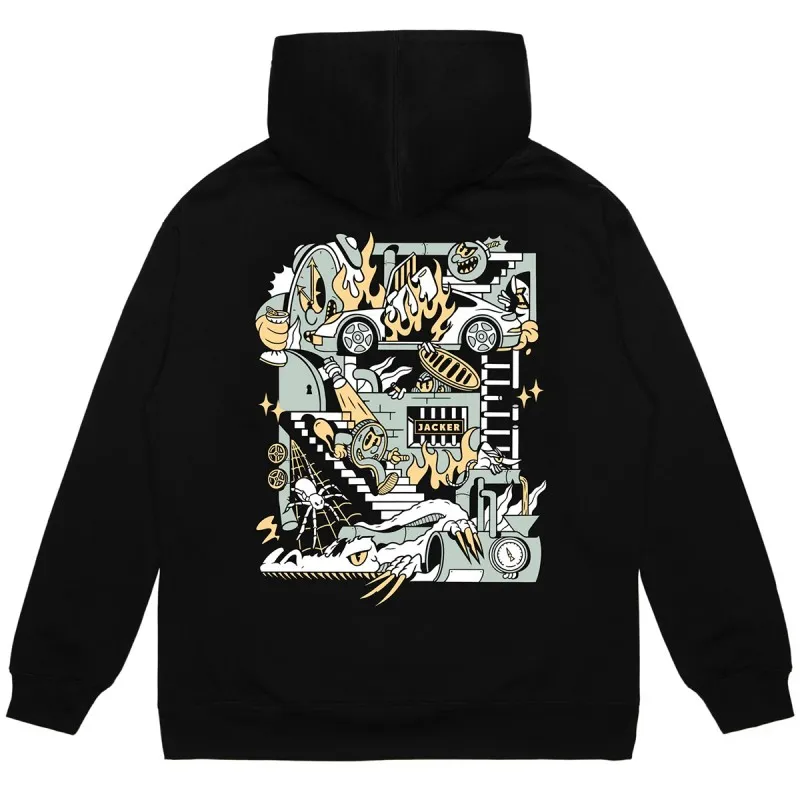 JACKER Underground hoodie black sudadera con capucha