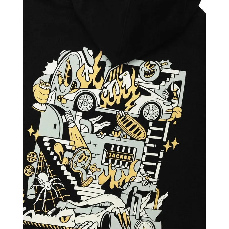 JACKER Underground hoodie black sudadera con capucha