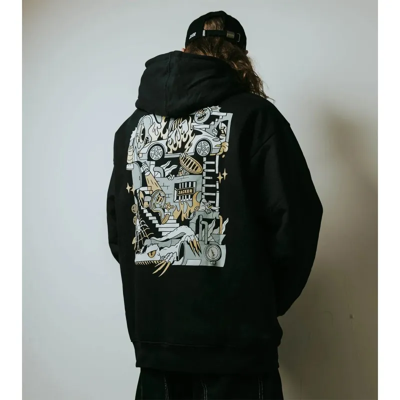 JACKER Underground hoodie black sudadera con capucha