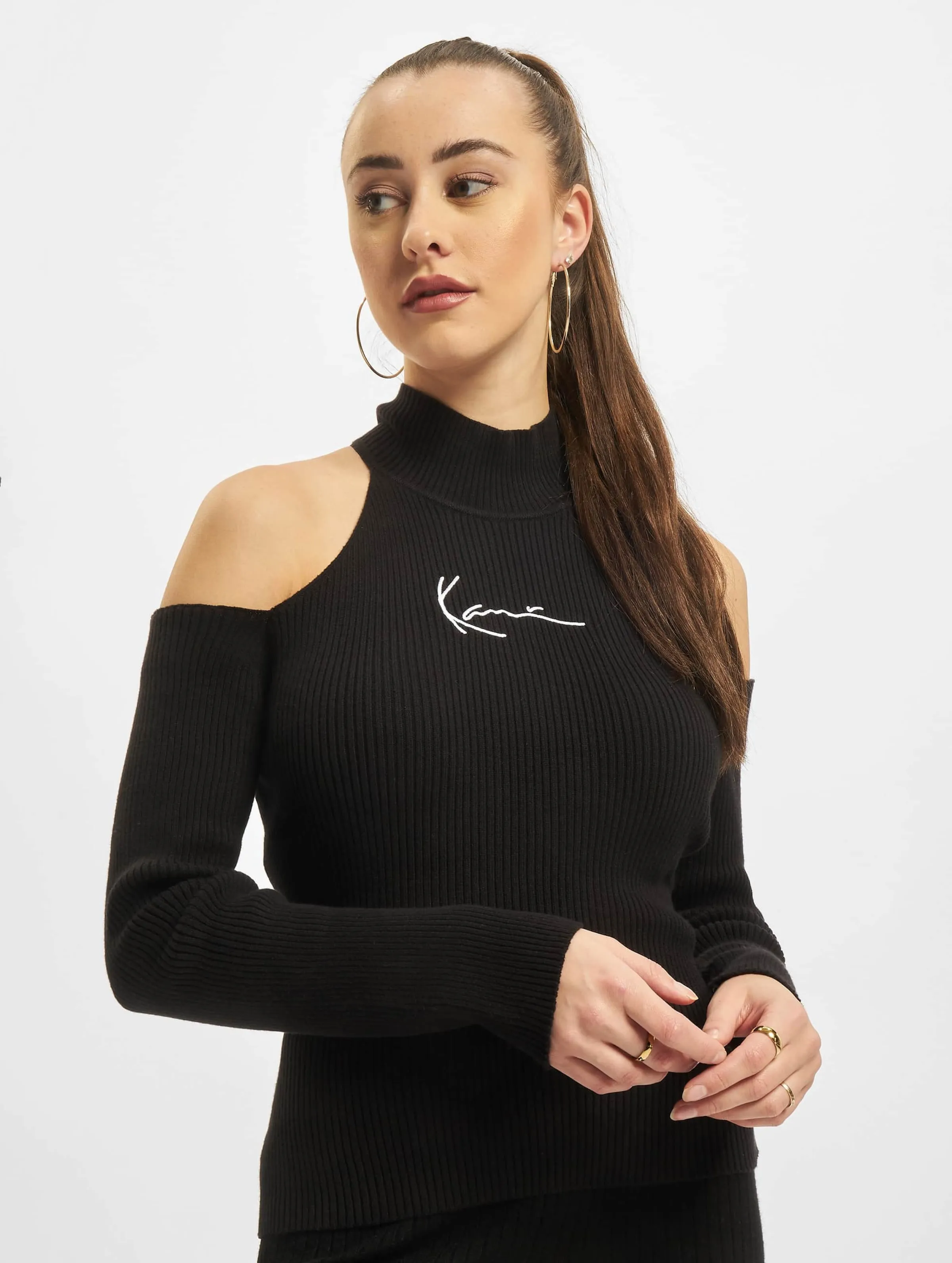 Karl Kani Small Signature Cutout Rib Turtle Neck