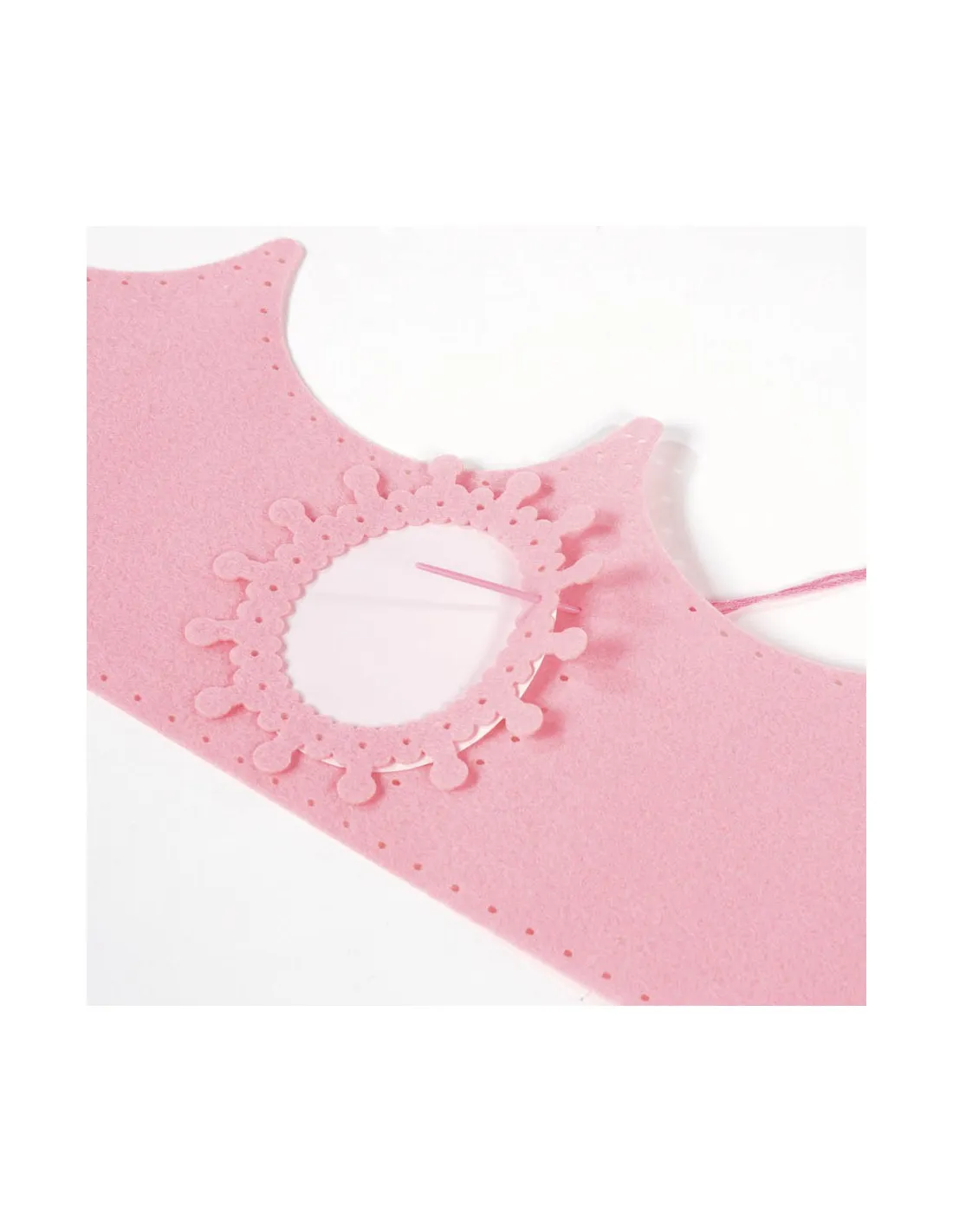 Kit Corona de cumpleaños para coser rosa de La Nina