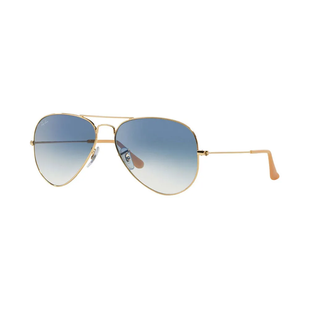 Lente Ray Ban RB3025 001/3F 62mm Aviator Gold Clear Gradient
