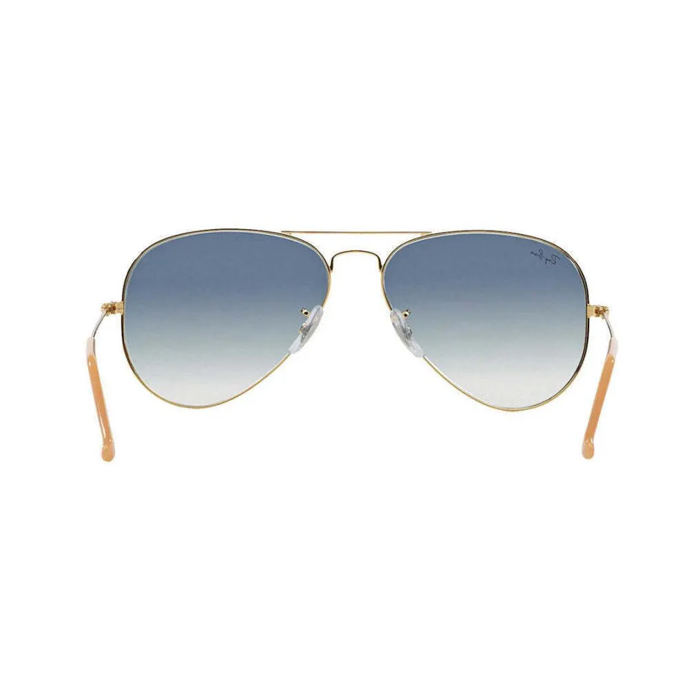 Lente Ray Ban RB3025 001/3F 62mm Aviator Gold Clear Gradient