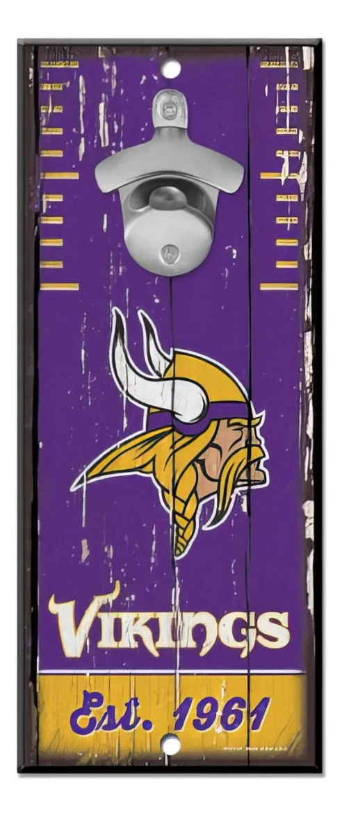 Letrero Madera Con Destapador Vikings WinCraft