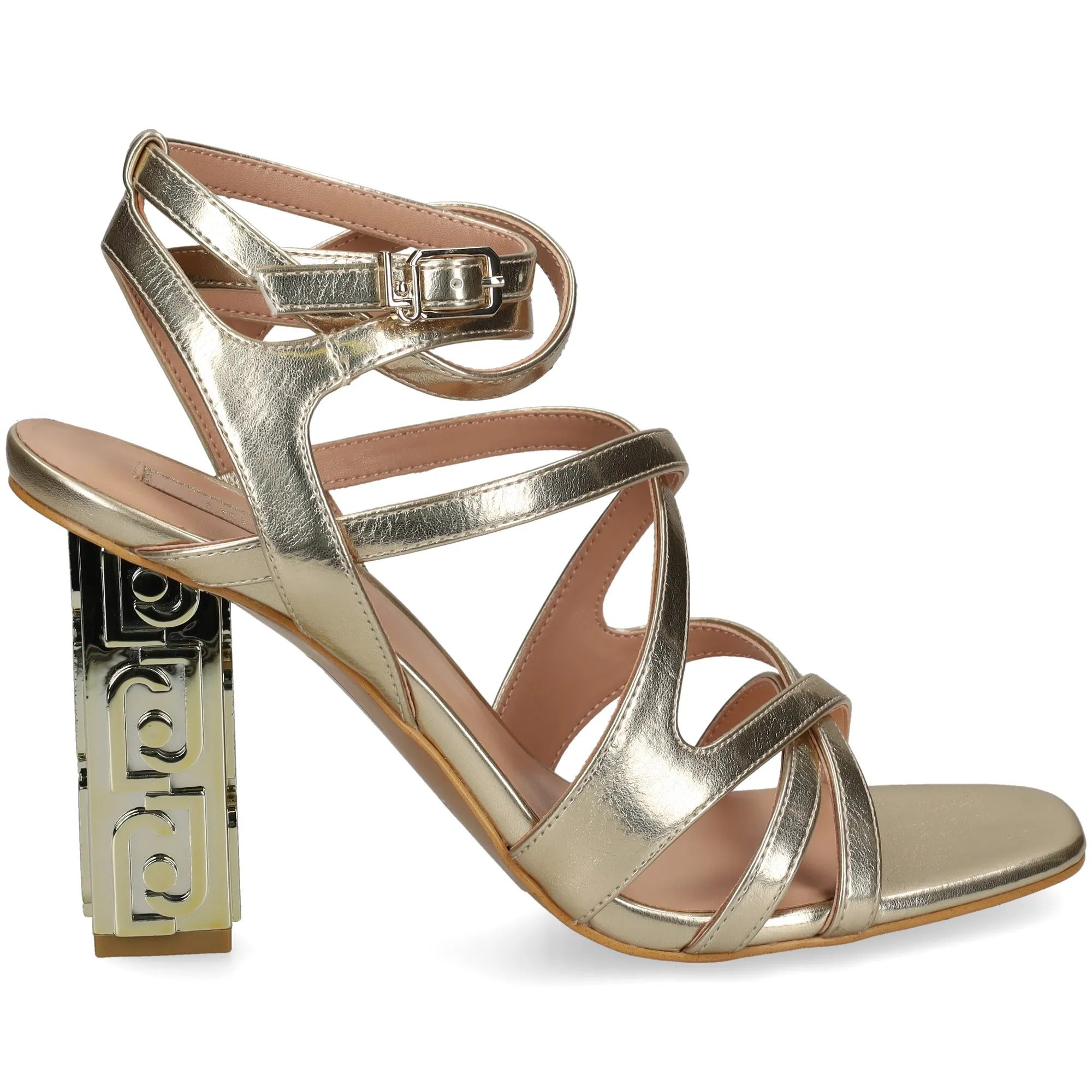 LIU·JO Sandalias con tacón de Mujer 04078 PLATINUM