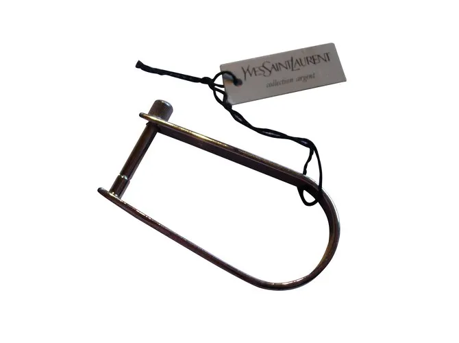 Llavero Yves Saint Laurent en plata de ley. 925 