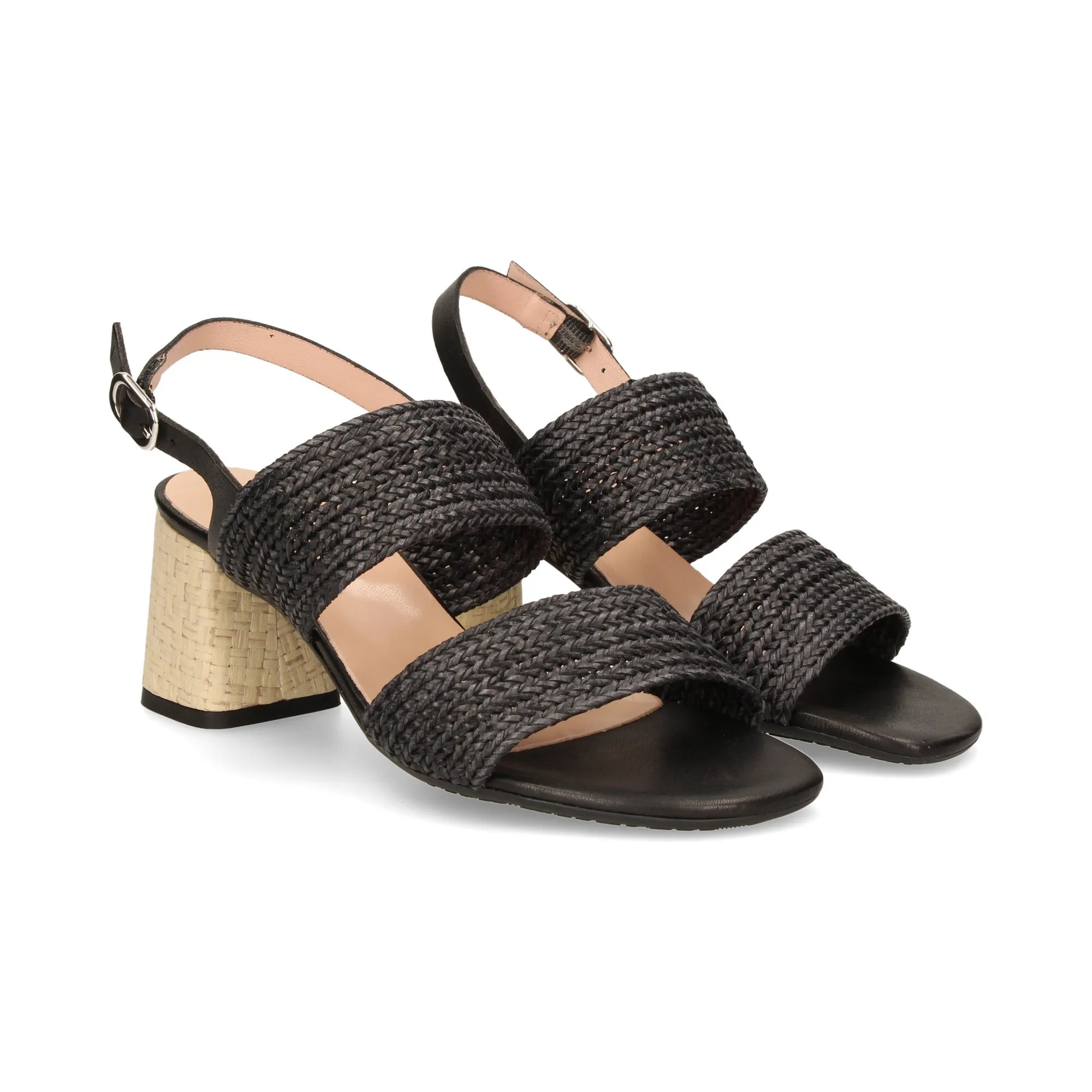 LÓPEZ Sandalias con tacón de Mujer NEGRO