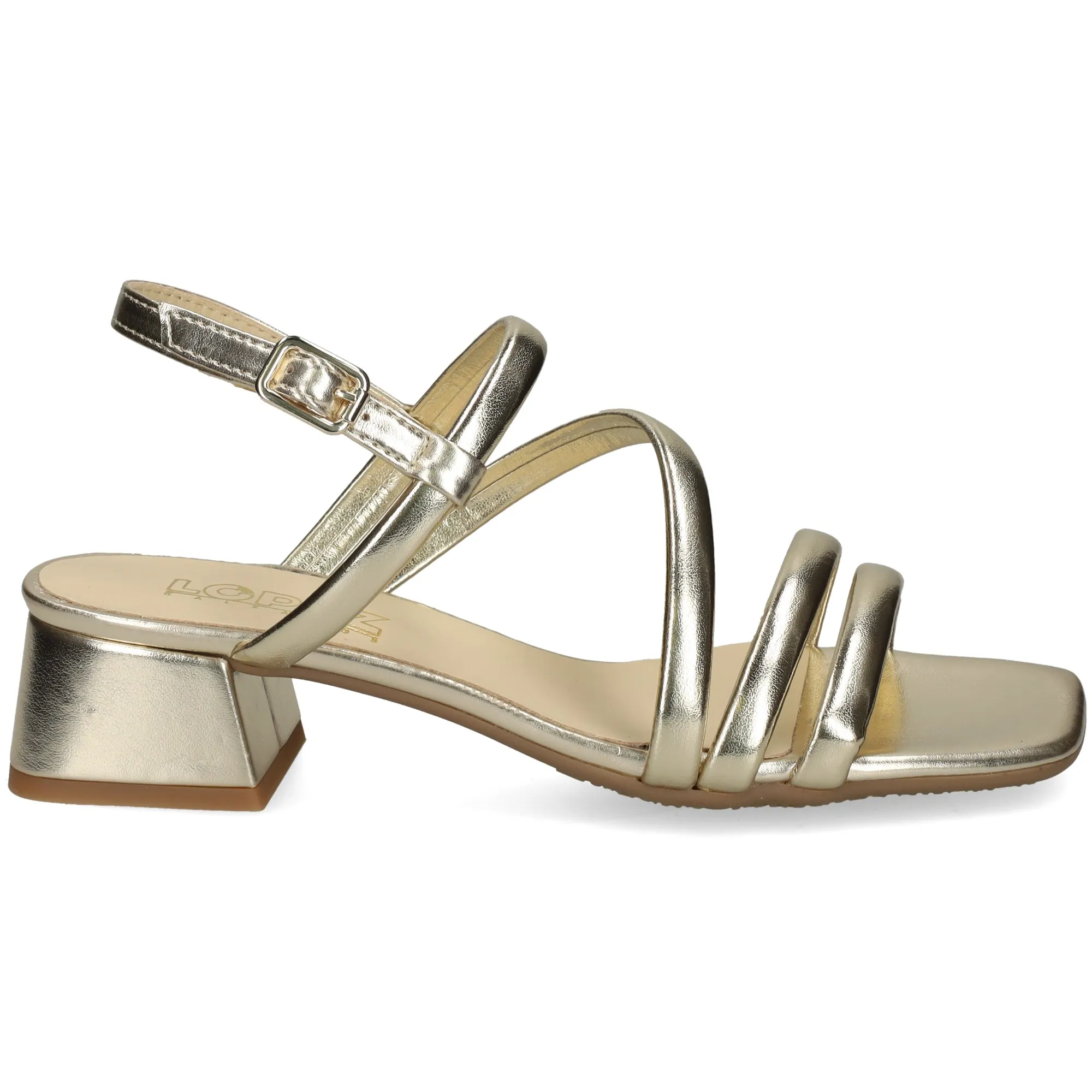 LÓPEZ Sandalias con tacón de Mujer PLATINO