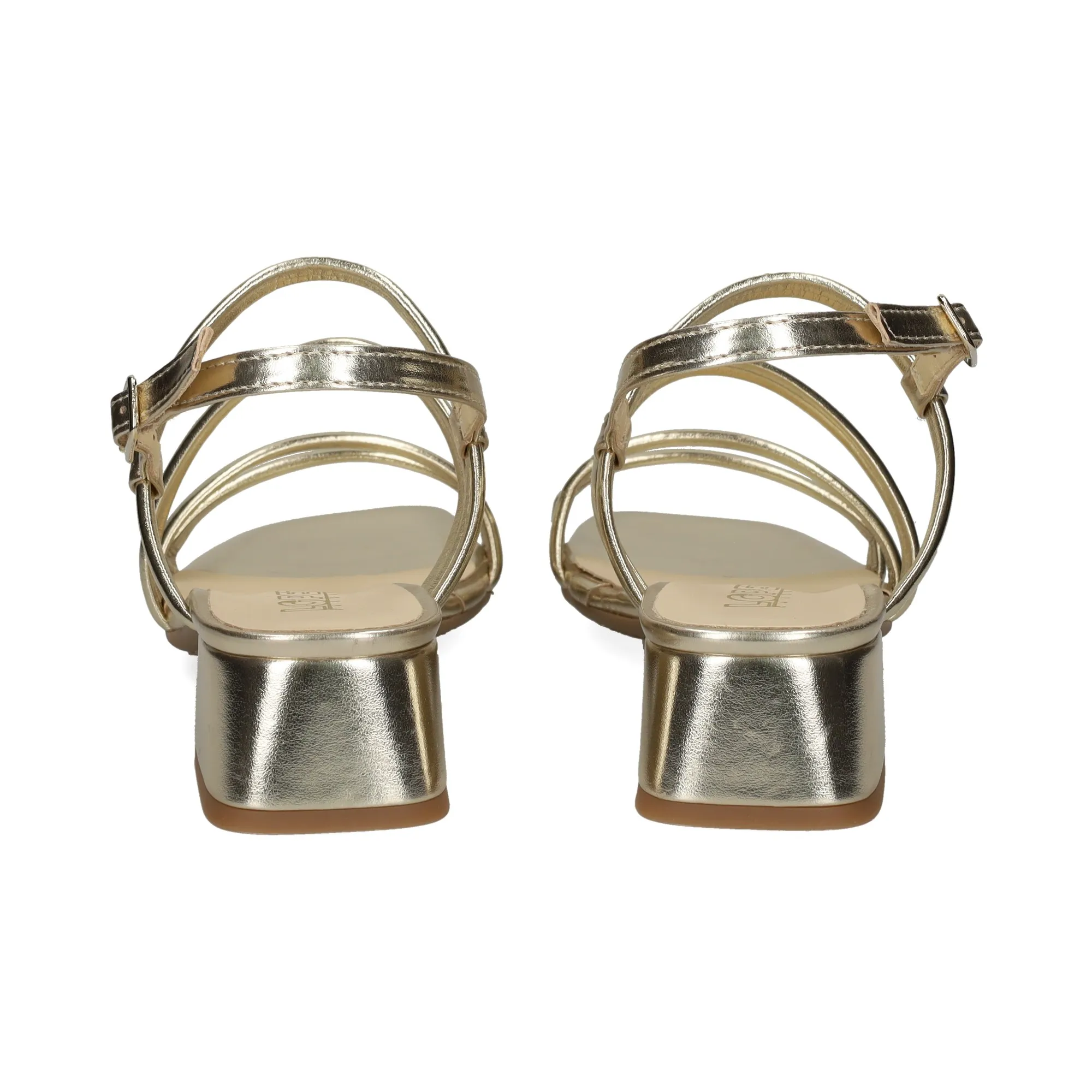 LÓPEZ Sandalias con tacón de Mujer PLATINO