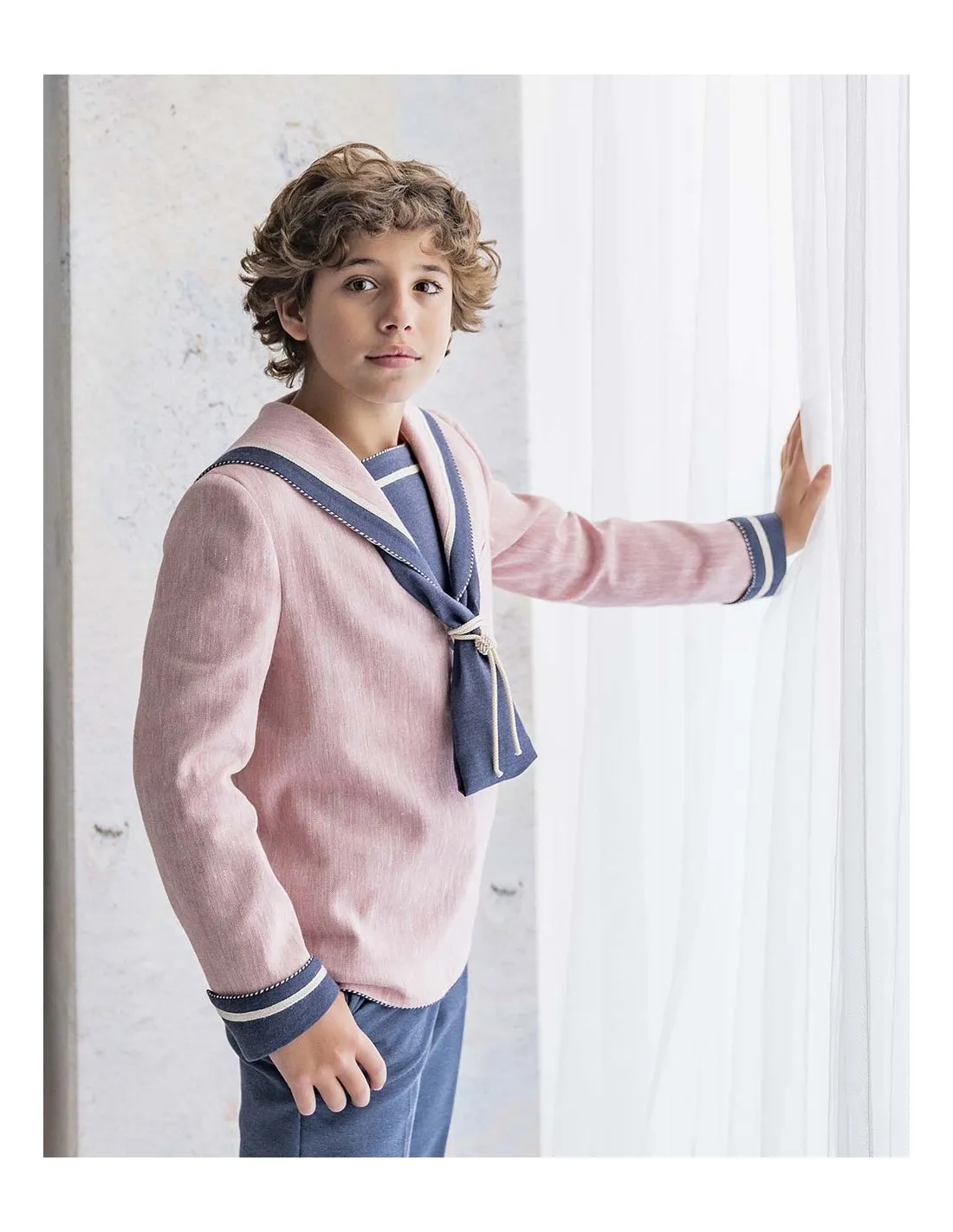 MARINERO ROSA COMUNIóN DE LINO MARFE CREACIONES