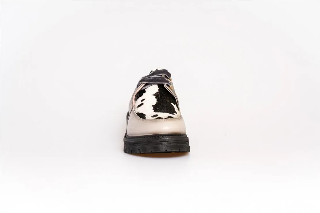 Mocasin de cordones Mujer Gris Nival
