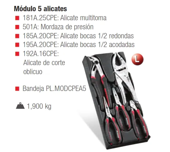 MODULO 5 ALICATES FACOM MOD.CPEA5PB