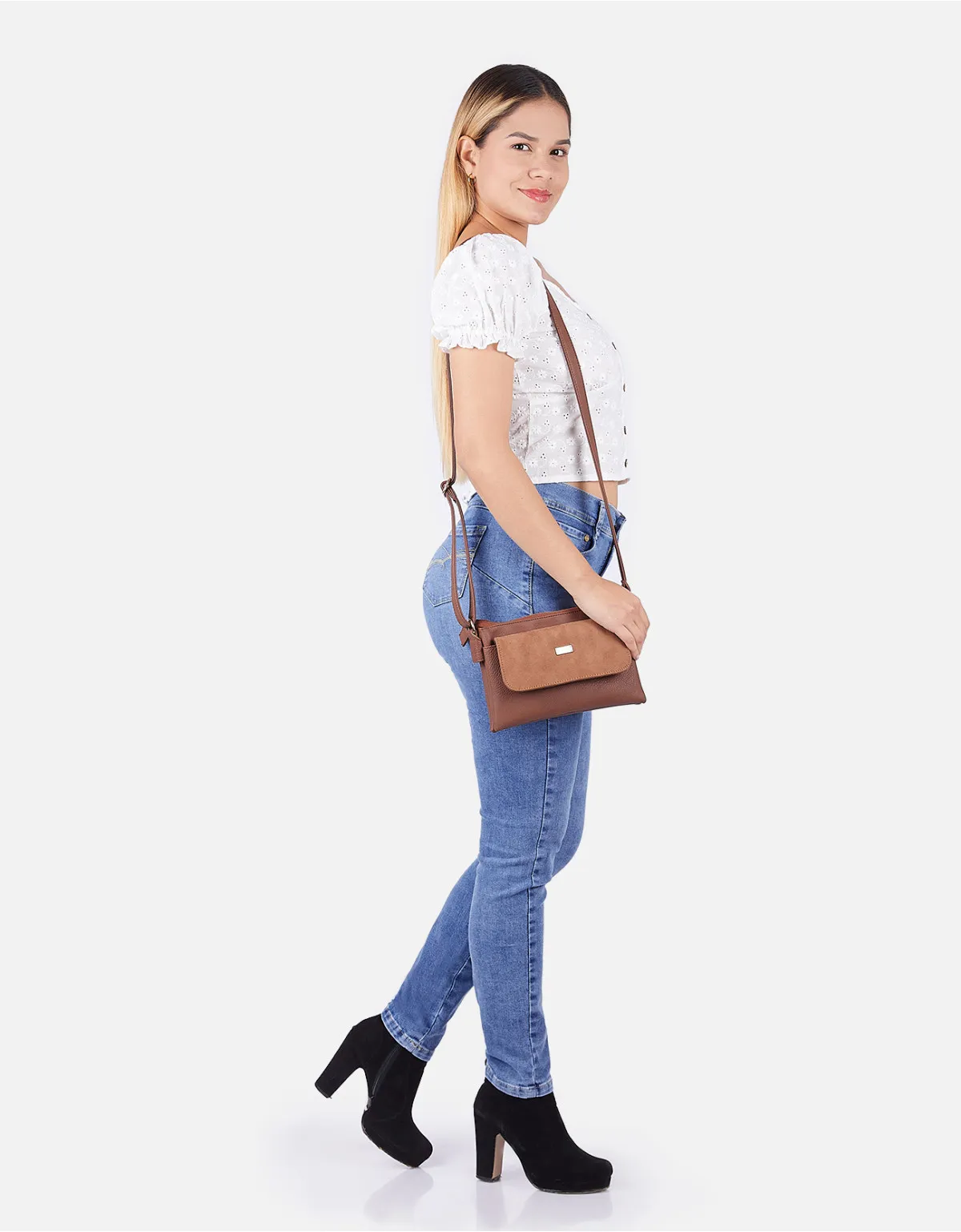 Morral marrón para mujer