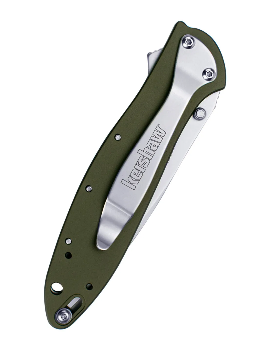 Navaja de bolsillo Kershaw Leek, verde oliva