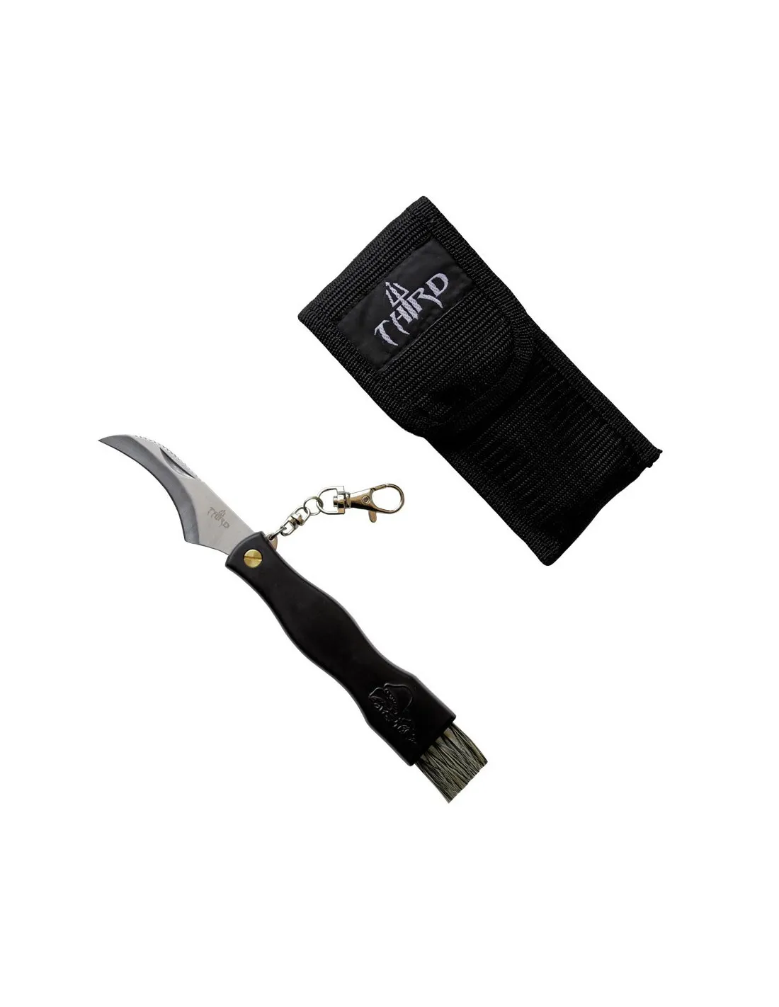 Navaja llavero para setas, mango negro