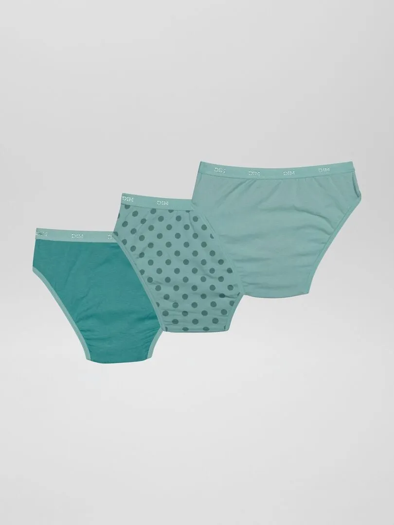 PACK DE 3 BRAGUITAS 'DIM'  VERDE