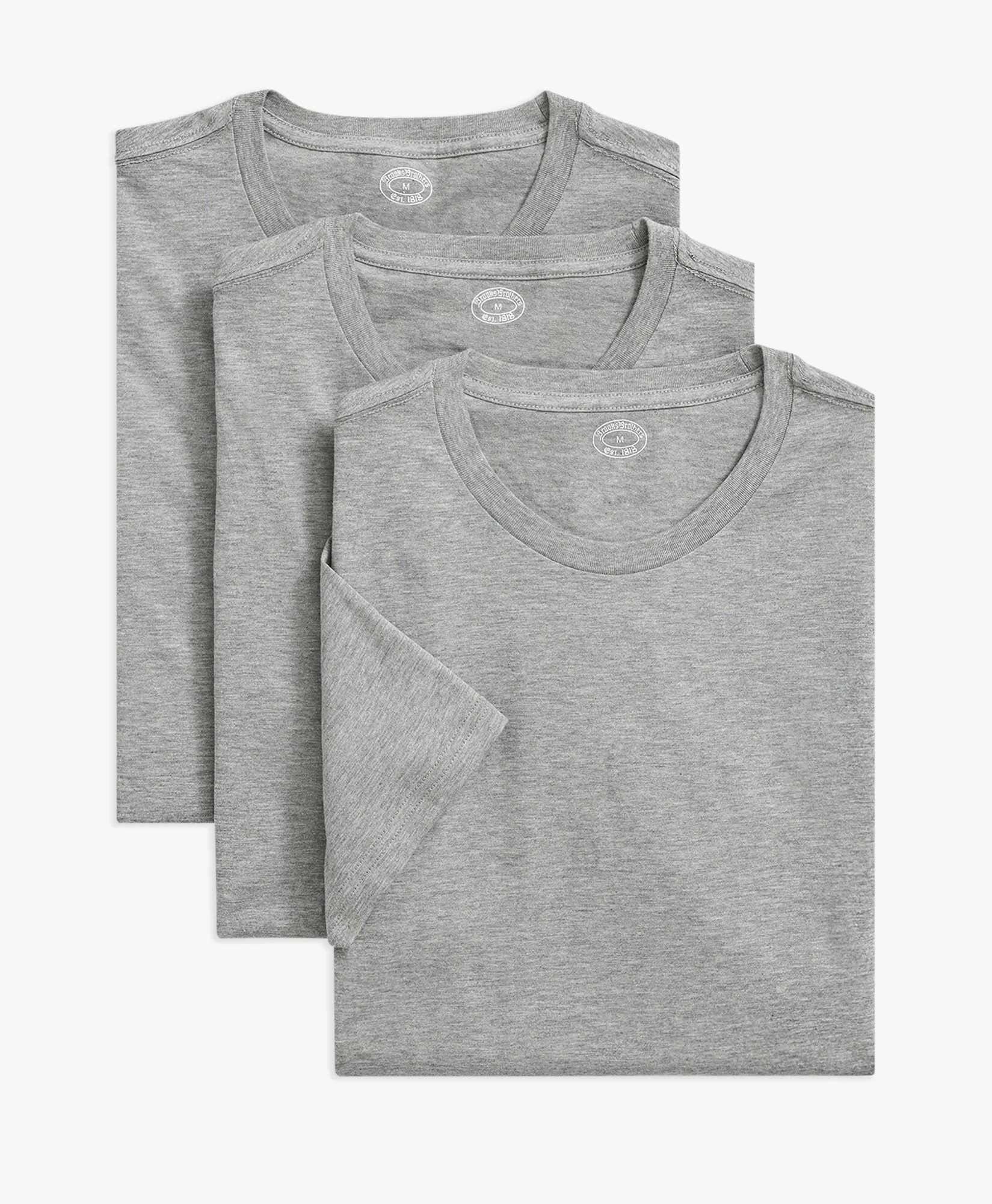 Pack de 3 camisetas de algodón Supima con cuello redondo