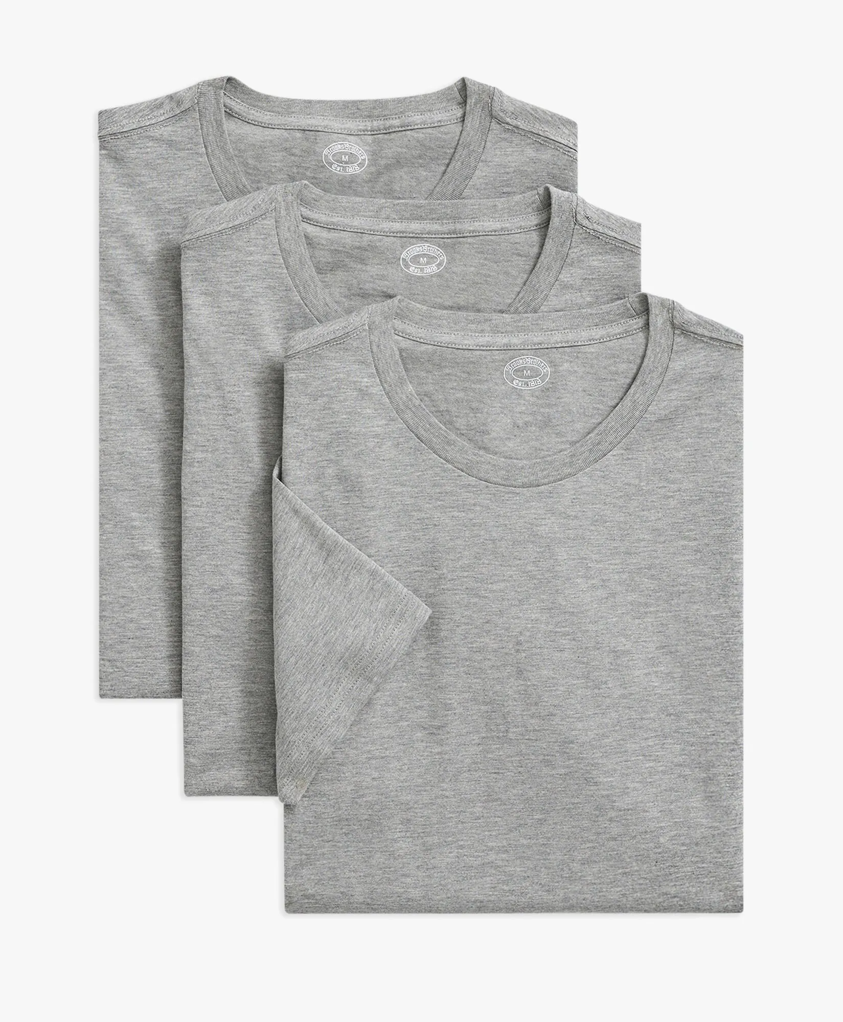 Pack de 3 camisetas de algodón Supima con cuello redondo