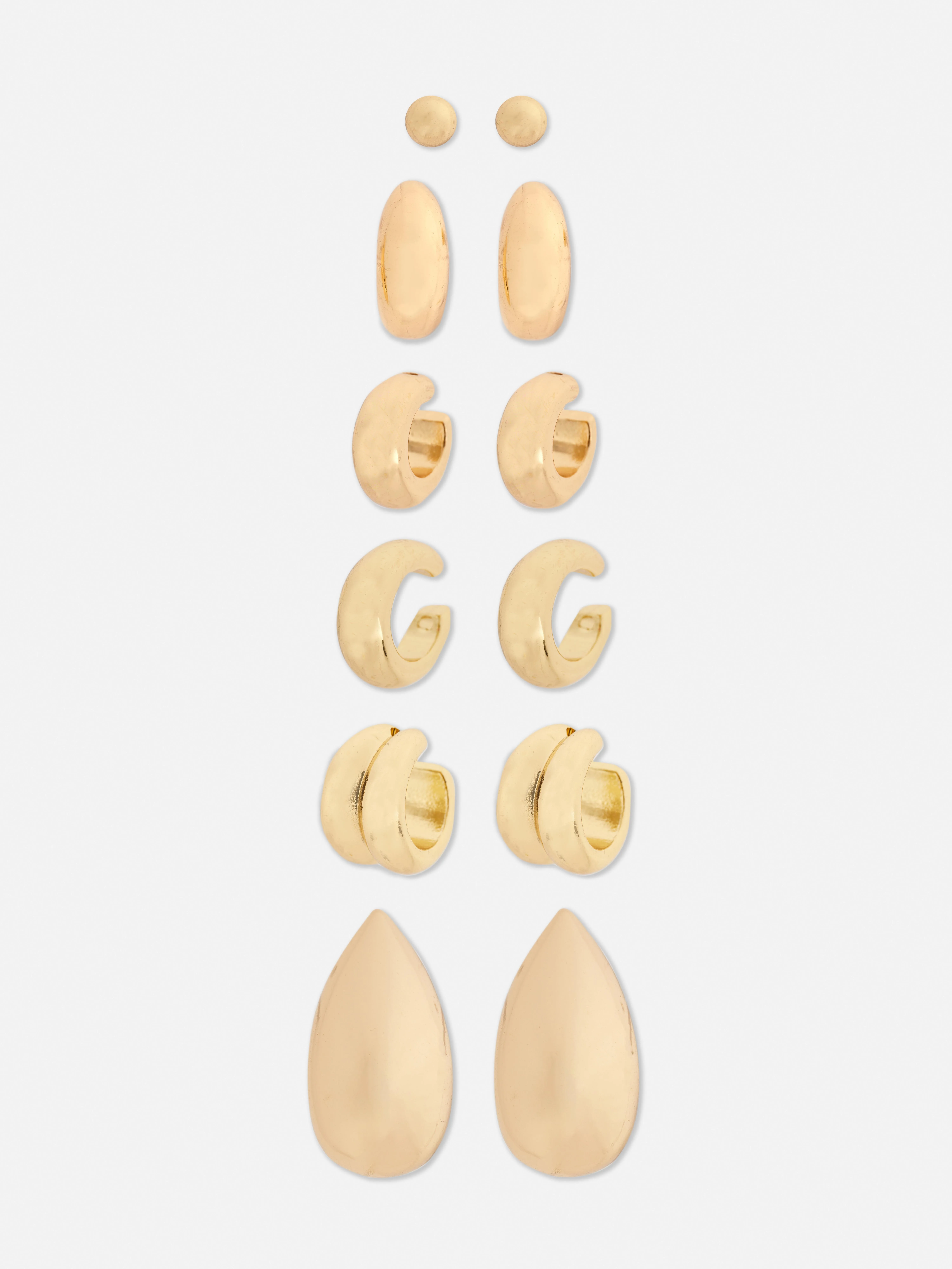 Pack de 6 pendientes earcuff