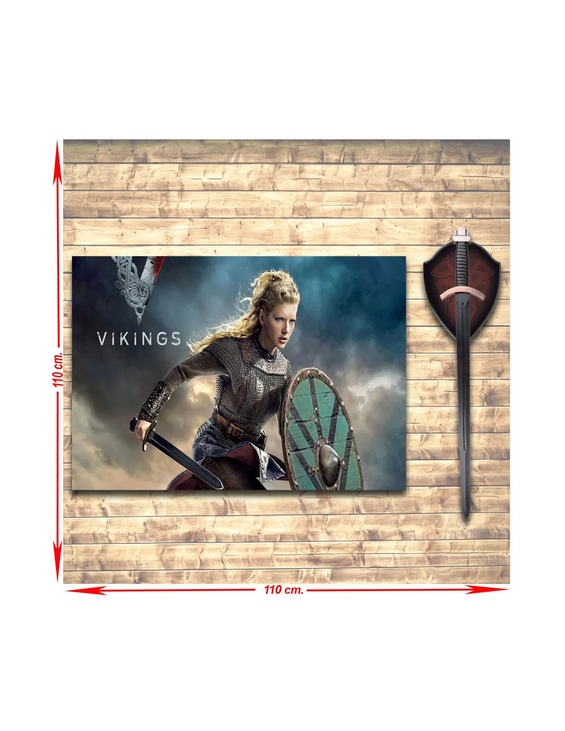 Pack Estandarte + Espada de Laguertha de la serie Vikingos