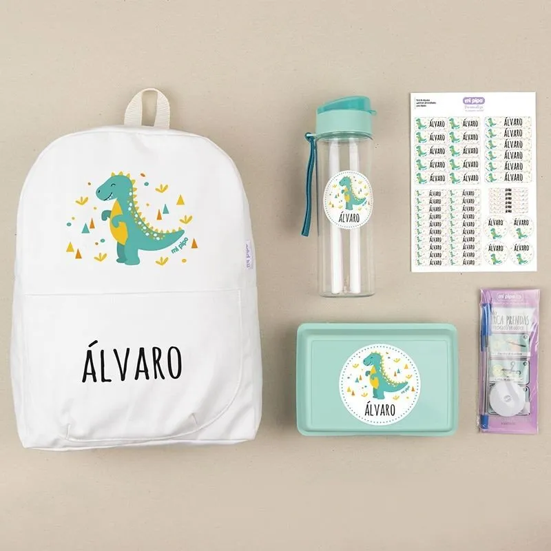 Pack Mi equipo Mochila Dinosaurio