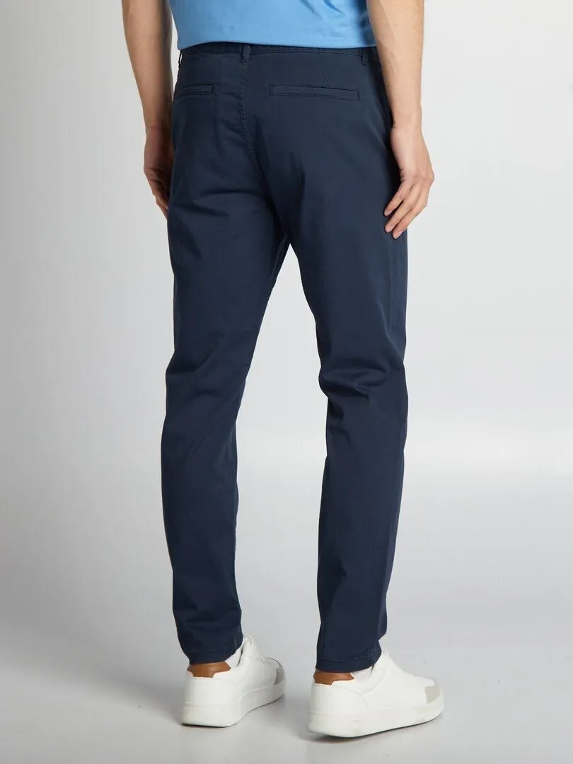 PANTALóN CHINO SLIM L30  AZUL