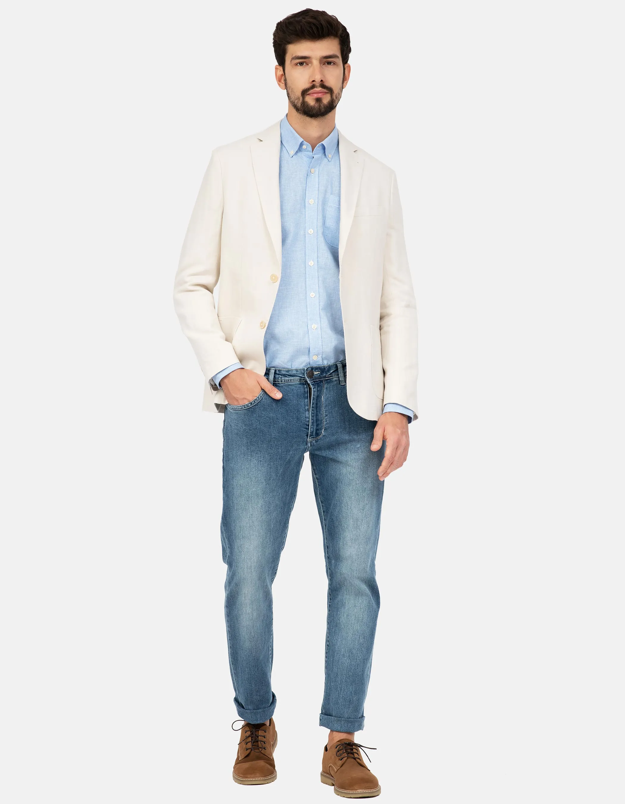 Pantalón denim gastado