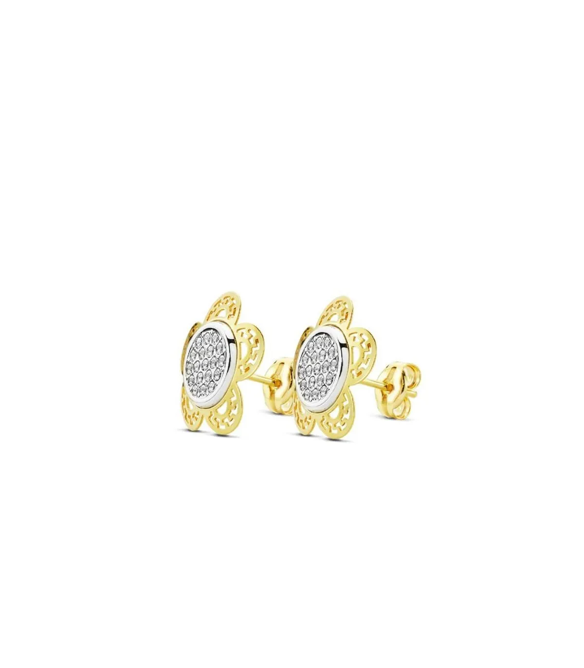 Pendientes bicolor Galatea  18 Ktes