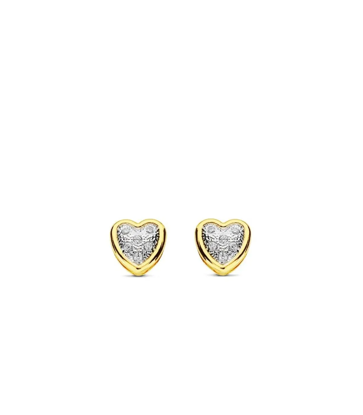 Pendientes bicolor Wendy 18 Ktes
