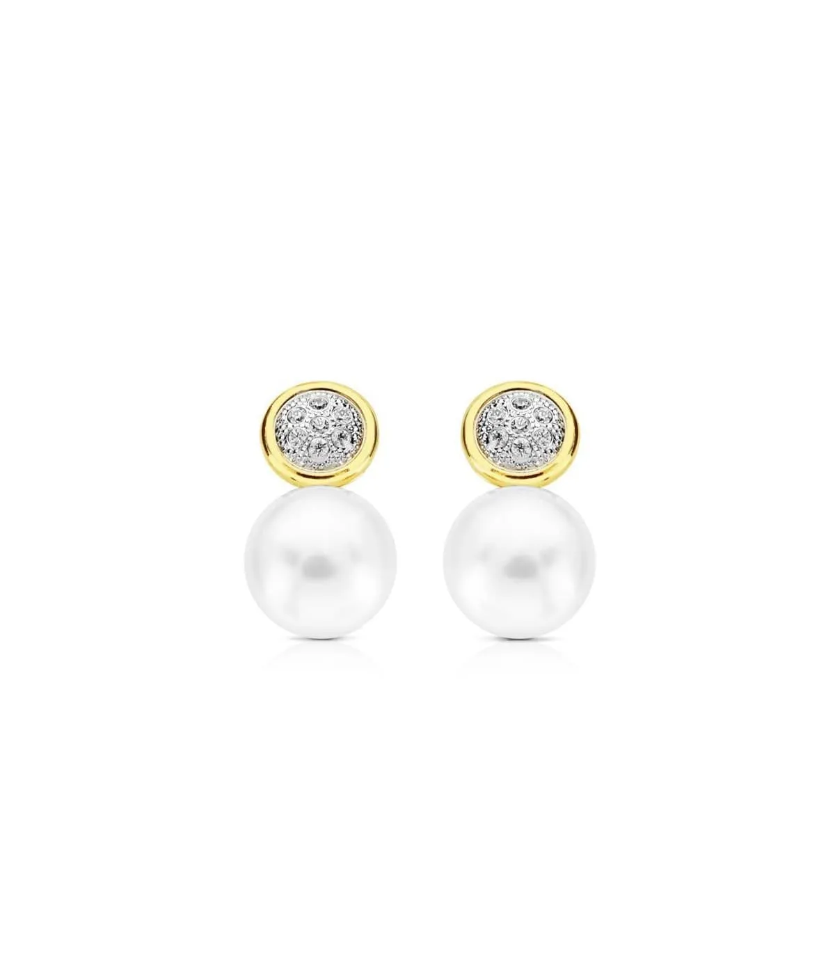 Pendientes bicolor Éire 18 Ktes