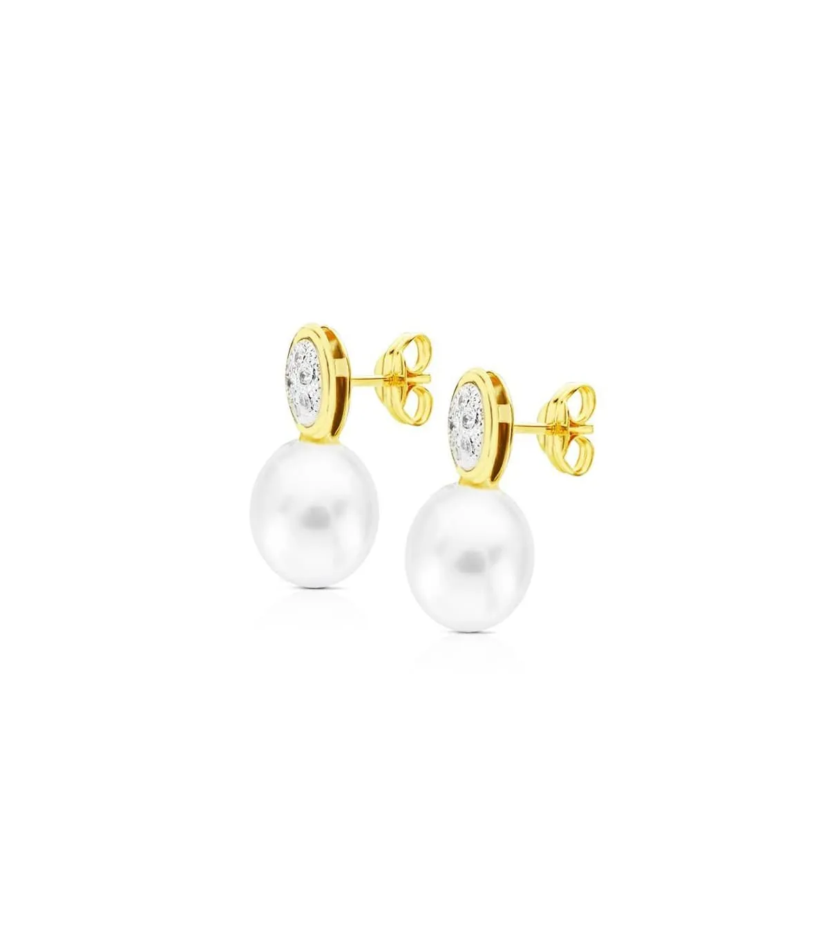 Pendientes bicolor Éire 18 Ktes