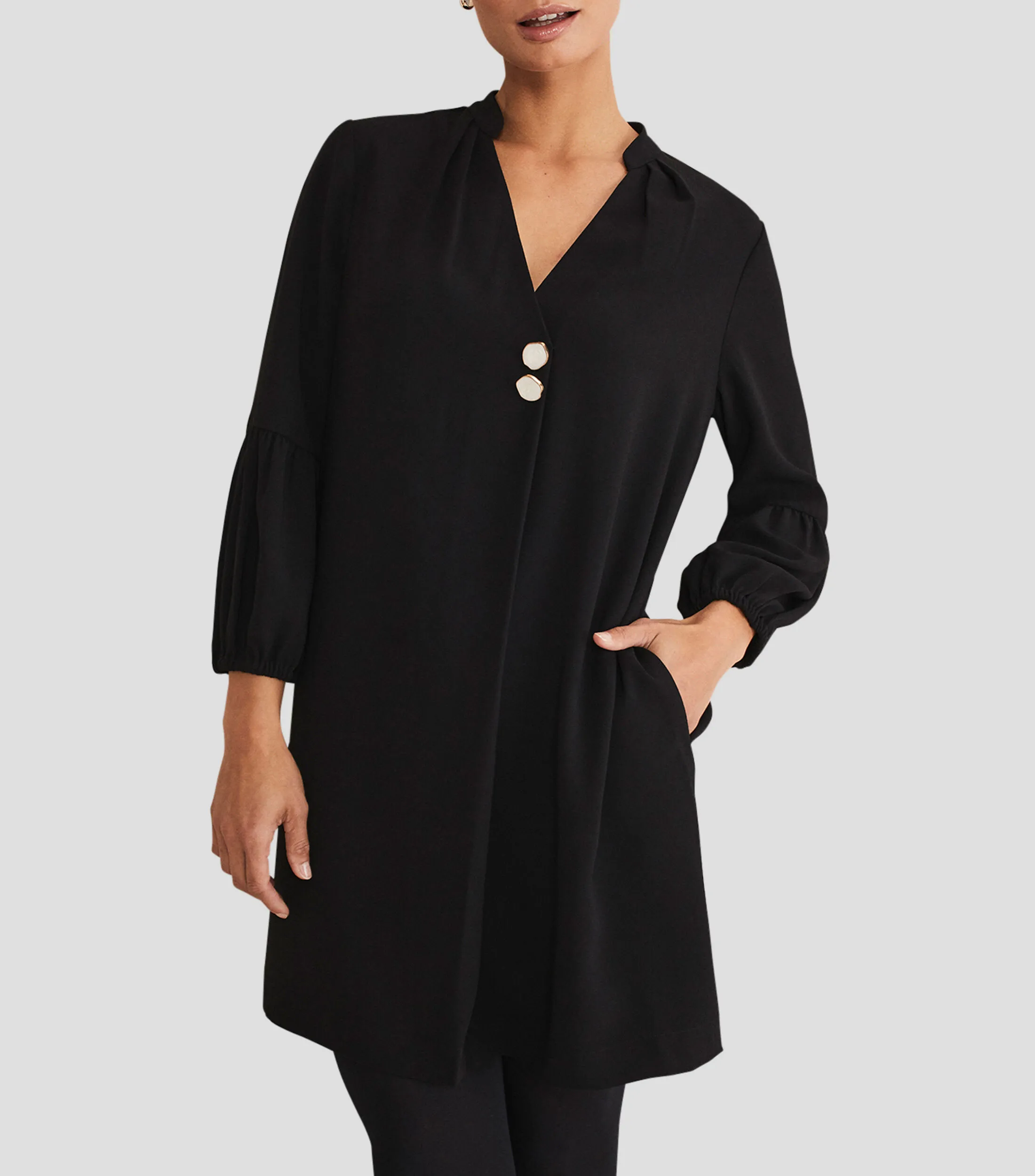 Phase Eight Vestido corto con escote V liso Mujer