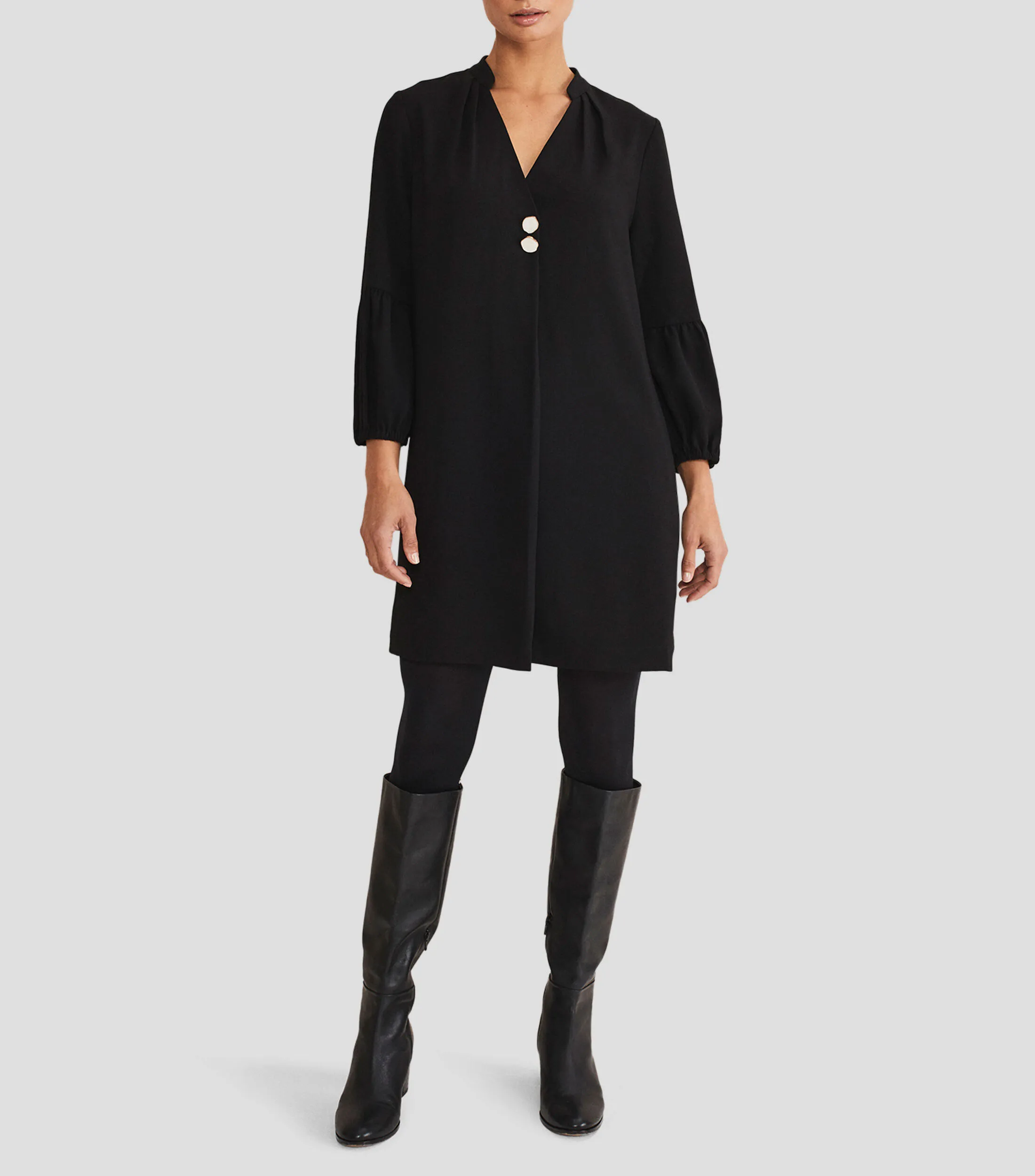 Phase Eight Vestido corto con escote V liso Mujer
