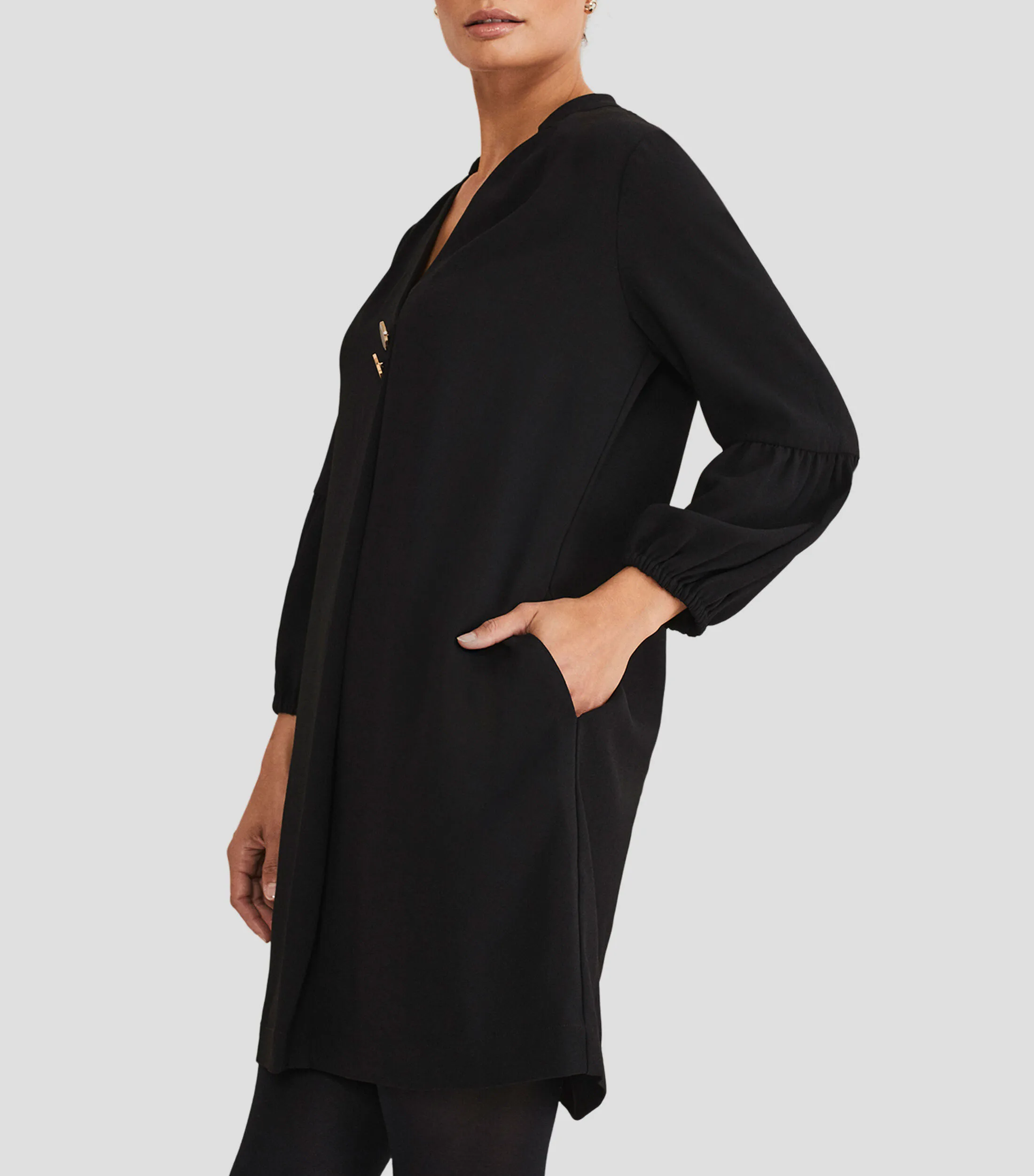 Phase Eight Vestido corto con escote V liso Mujer