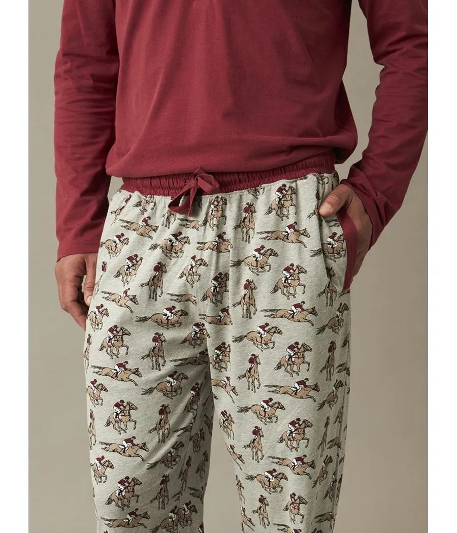 Pijama Homewear hombre invierno J&J Brothers Hockey algodón bolsillos