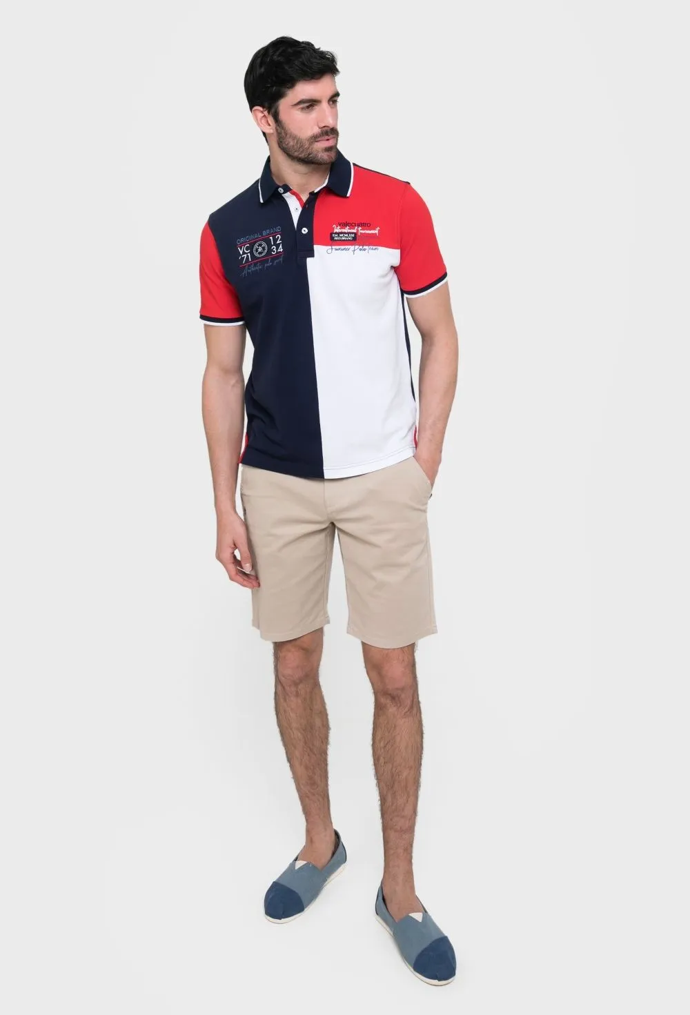 Polo modelo estructura color azul marino