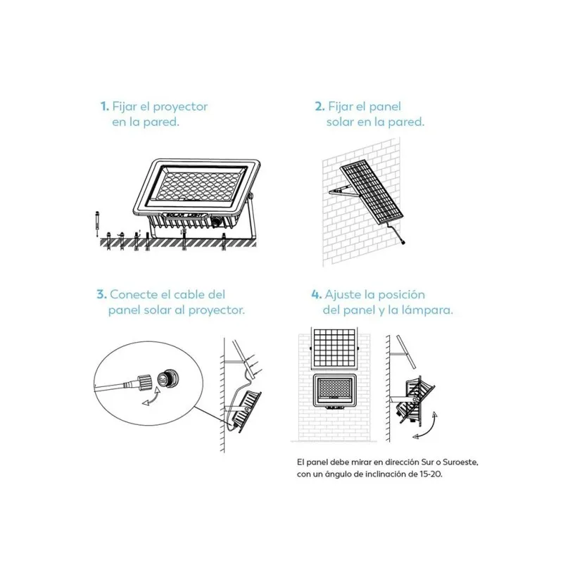 Proyector Solar Con Sensor Abora