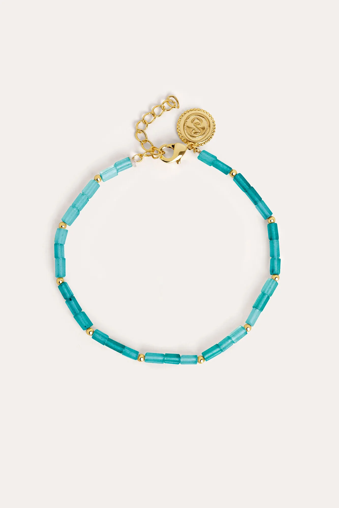 Pulsera Cala Dots Turquoise Baño Oro