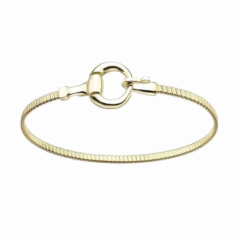 Pulsera en plata de ley Estribo Gold