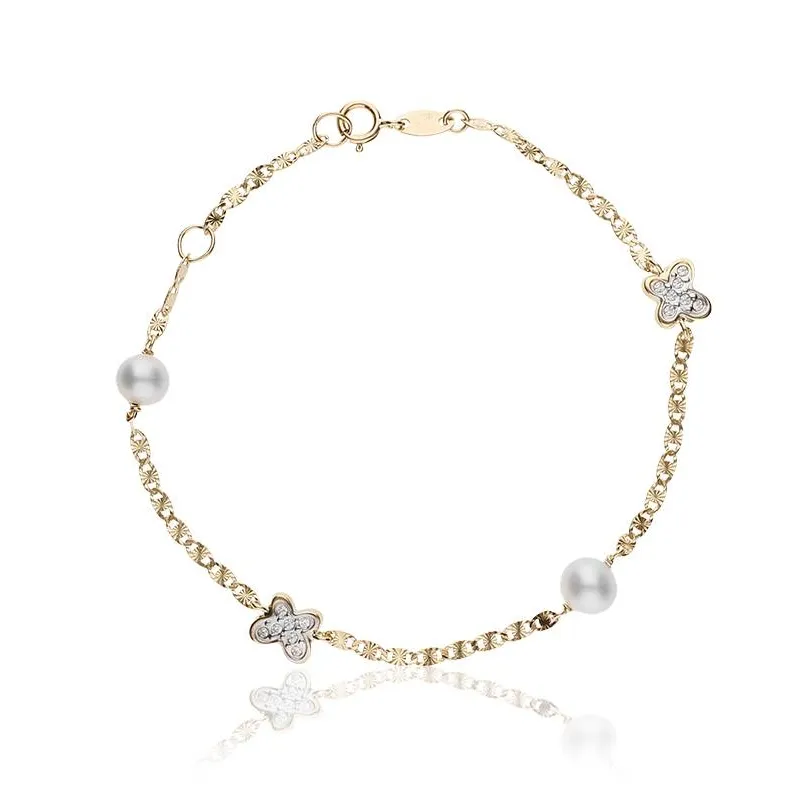 Pulsera "Mariposas" Oro 18k