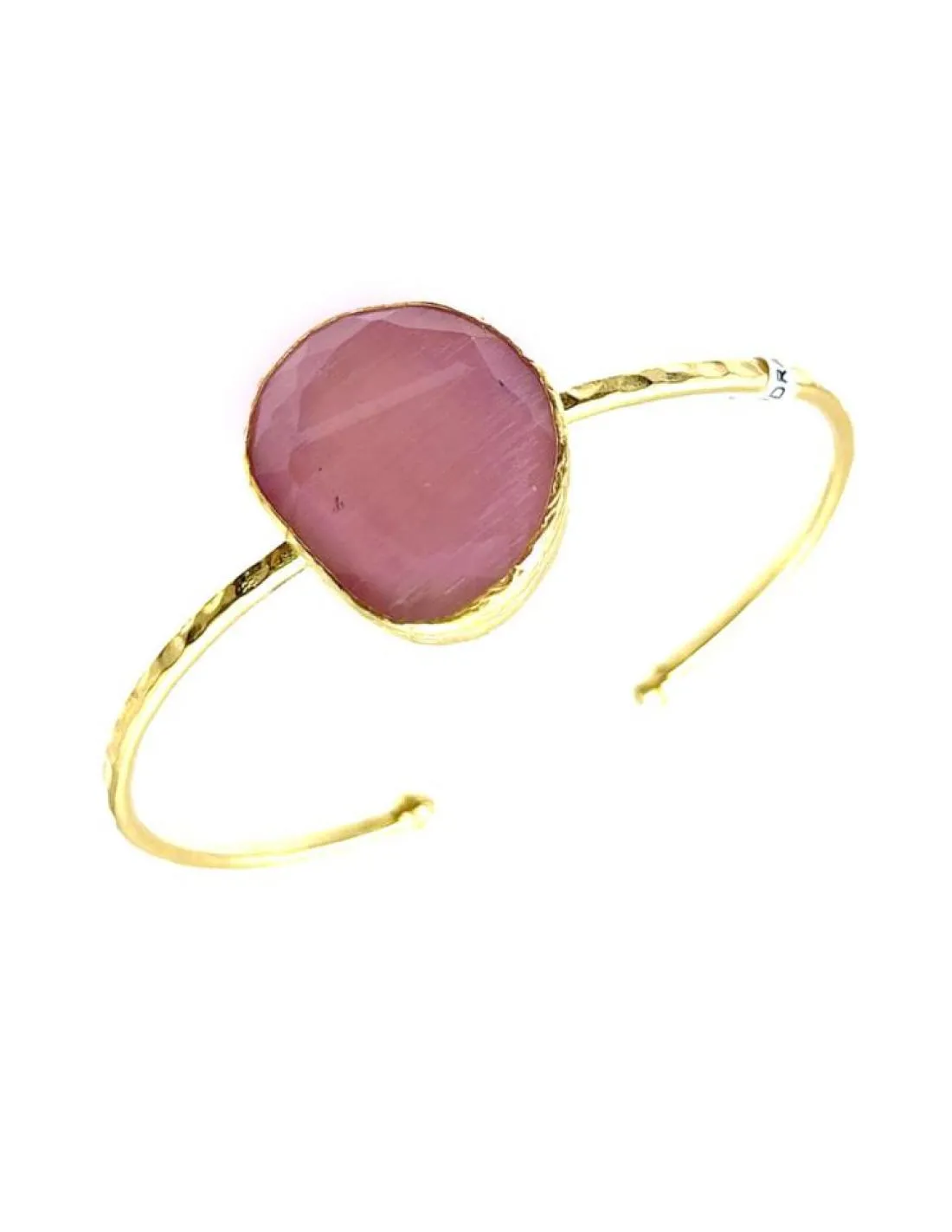 PULSERAS DORADAS DE PIEDRA ROSA PARA BODA Y EVENTO