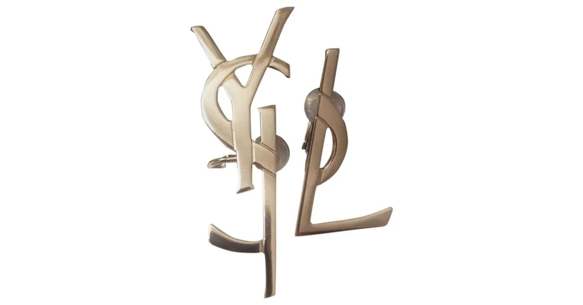 Saint Laurent Aretes Dorado 