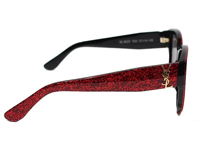 Saint Laurent Lentes de sol Roja 