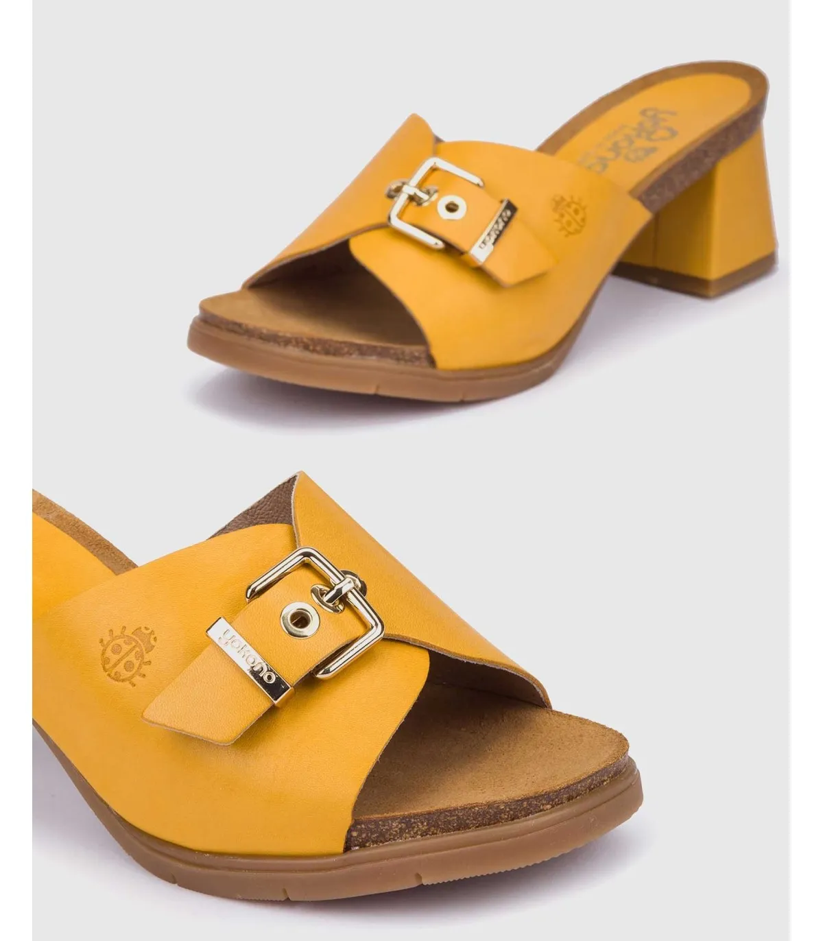 Sandalia de tacón Zahara 004 amarillo