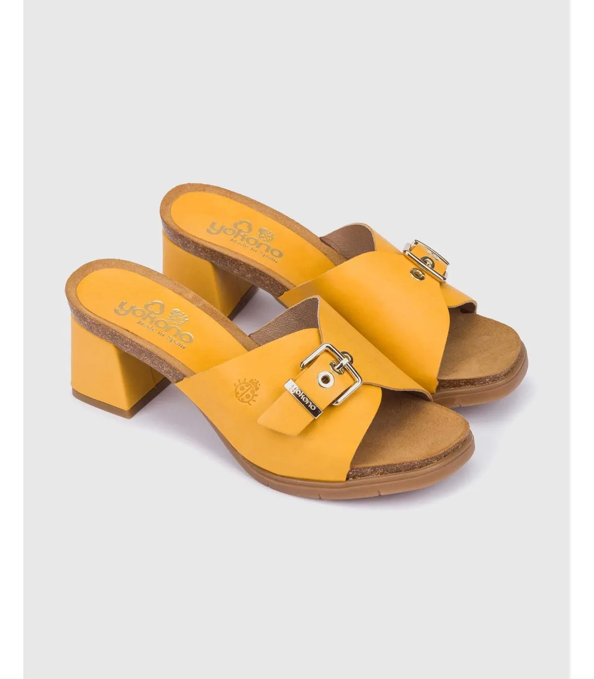 Sandalia de tacón Zahara 004 amarillo
