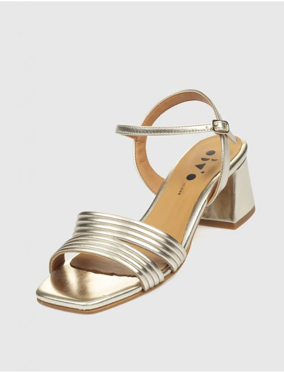 Sandalia Obvio Shoes Lyra Platino