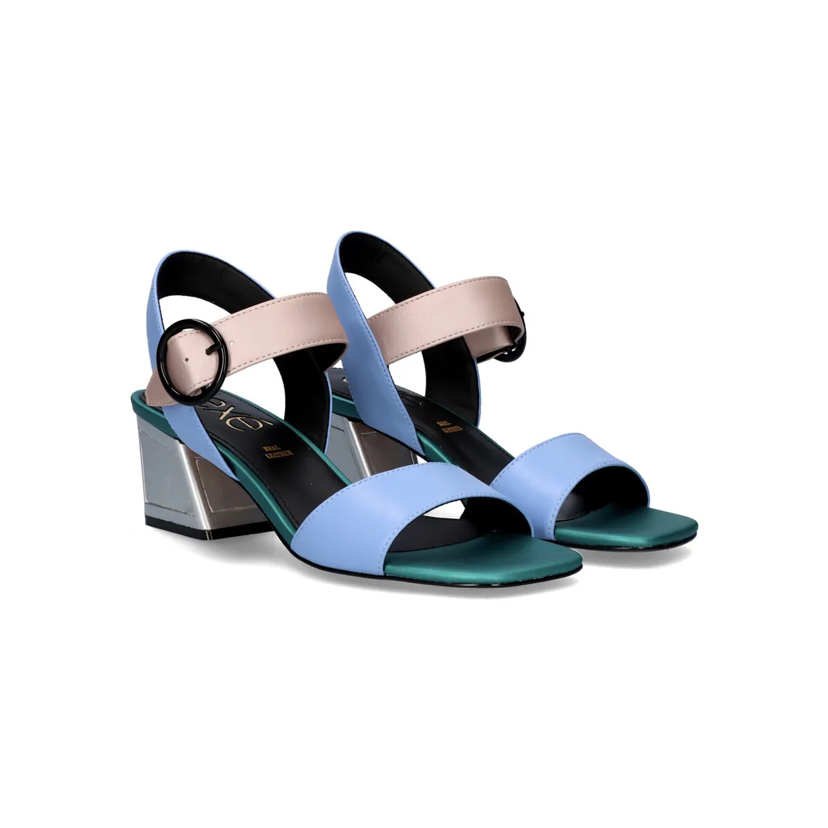 SANDALIA TACÓN CUADRADO LUISA515 AQUA