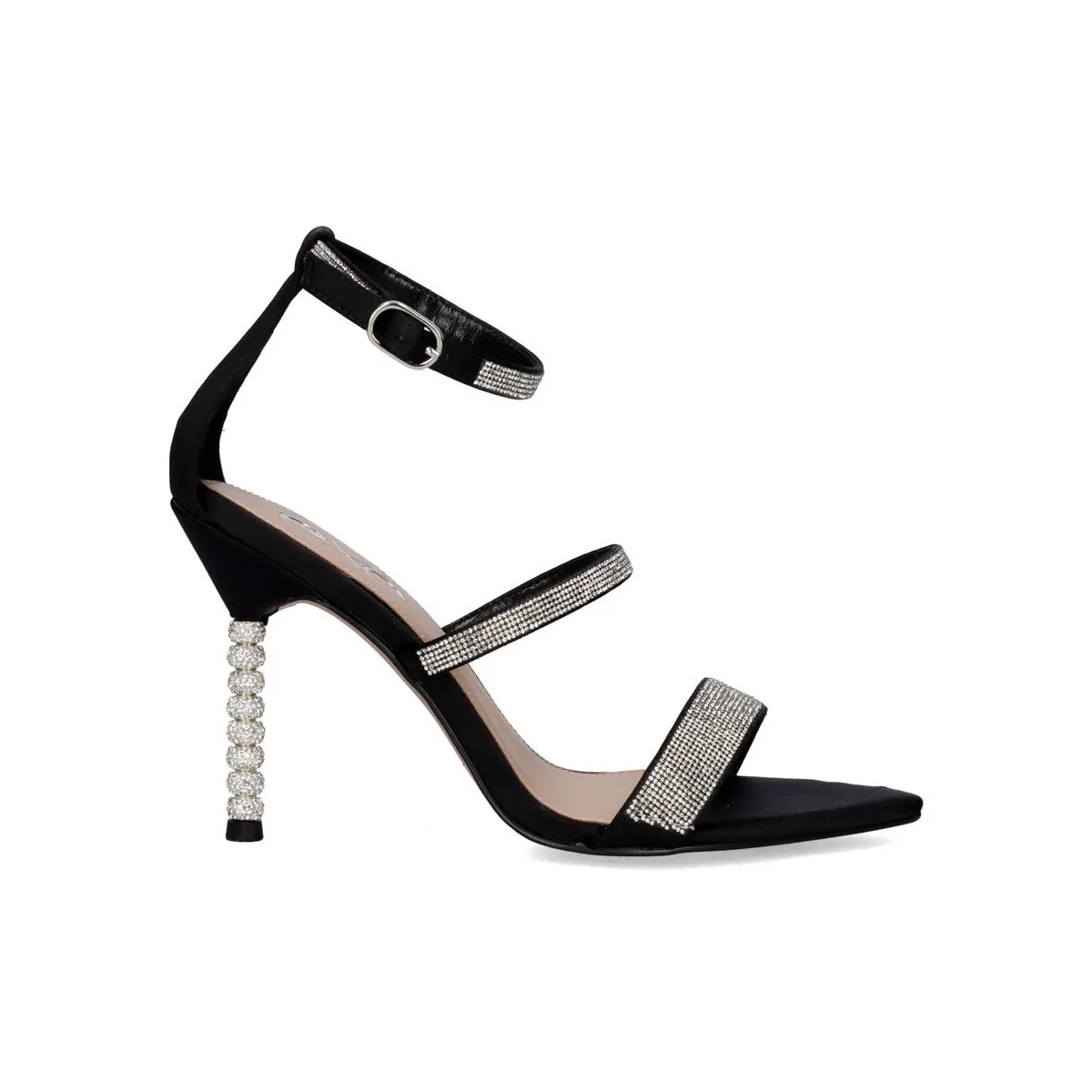 SANDALIA TACÓN JOY606 STRASS BLACK