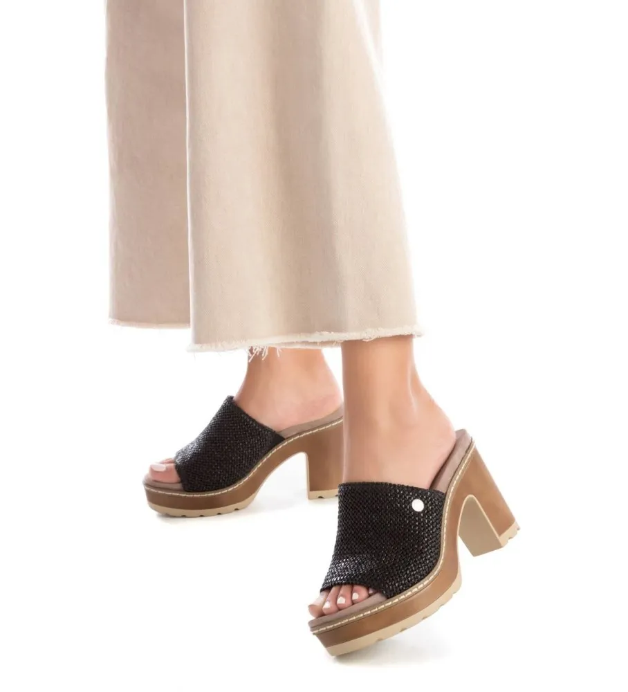 SANDALIAS 171803 NEGROALTURA TACóN 8CM