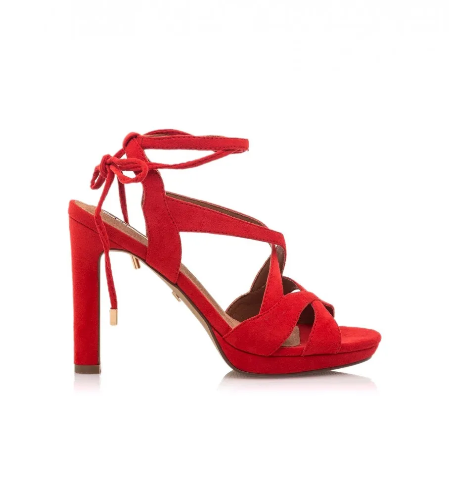 SANDALIAS 68342 ROJO ALTURA TACóN 11CM
